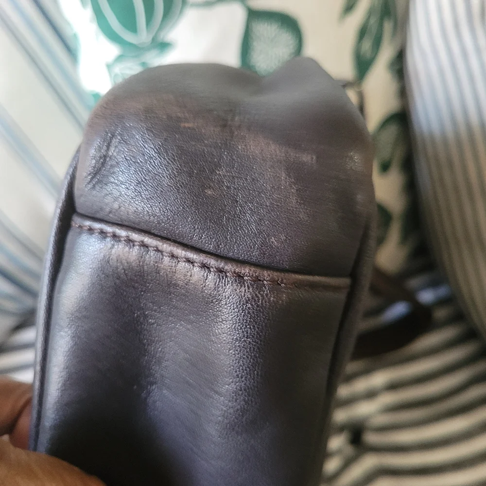 Rocha John Rocha Brown Leather Crossbody Messenger Bag